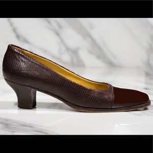 Vintage Joan & David Brown Leather Heels